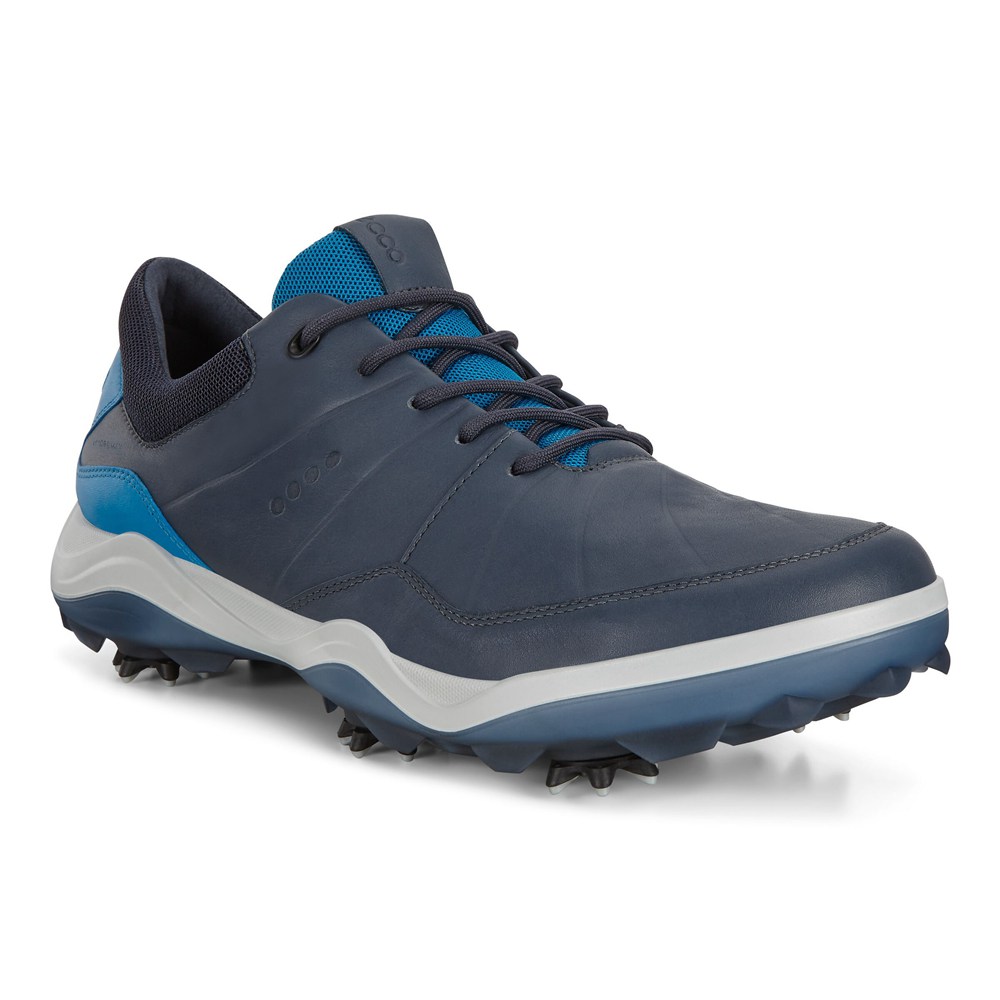 Mens Golf Shoes - ECCO Cleated Strike - Navy - 6904KFCRH